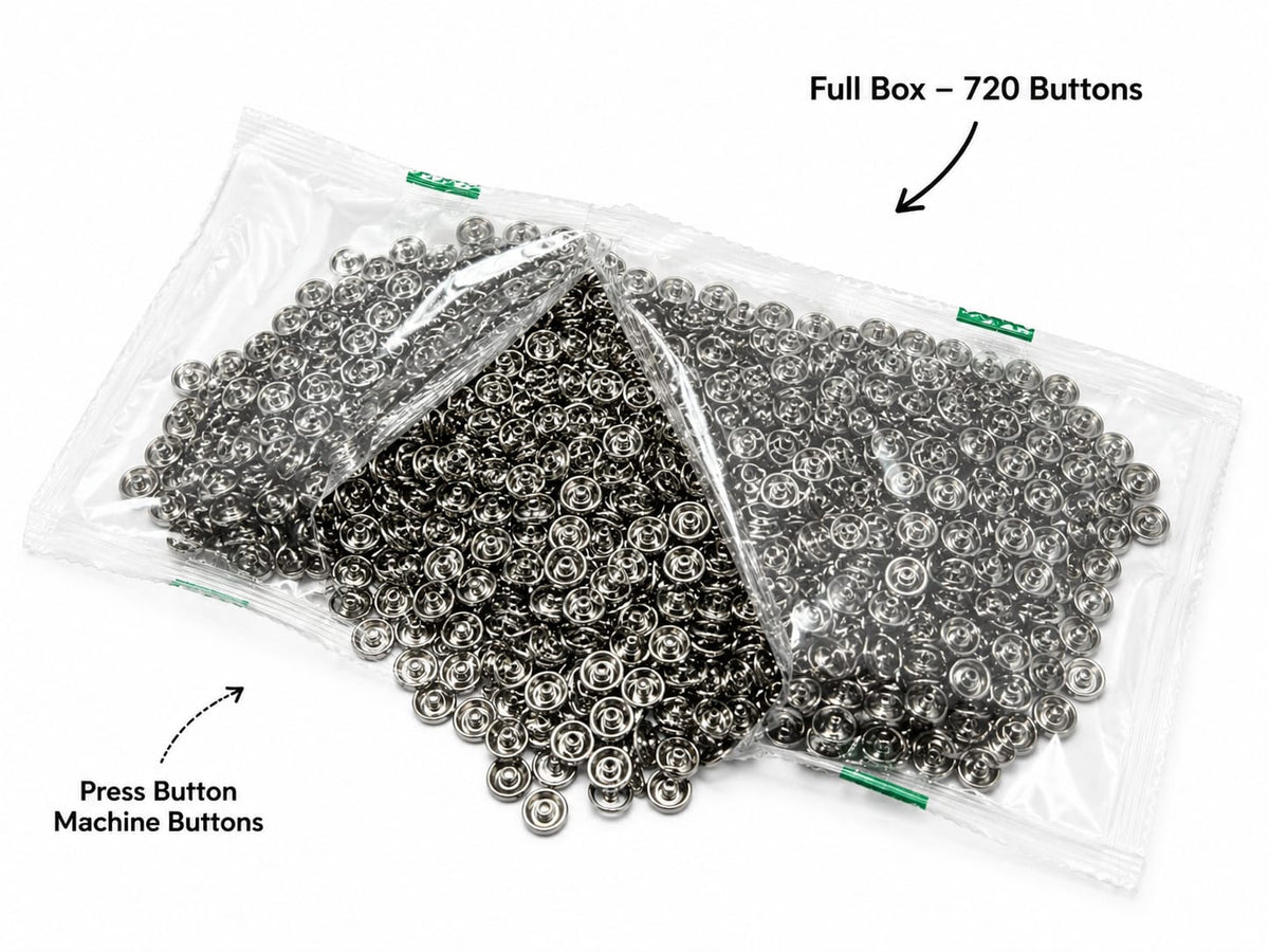 720 Pieces Snap Fastener Buttons Full Box Set