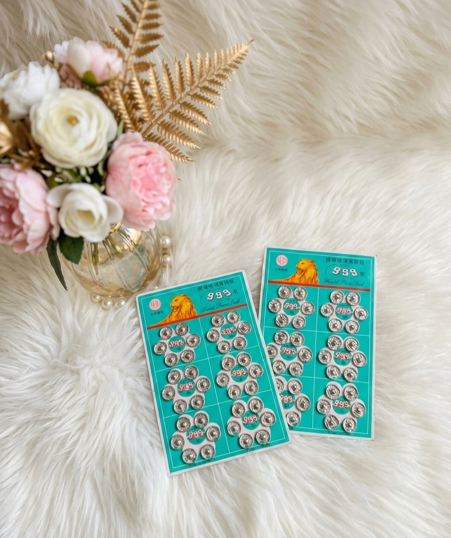 Lion Spring Press Stud Buttons | 8 Sets Box