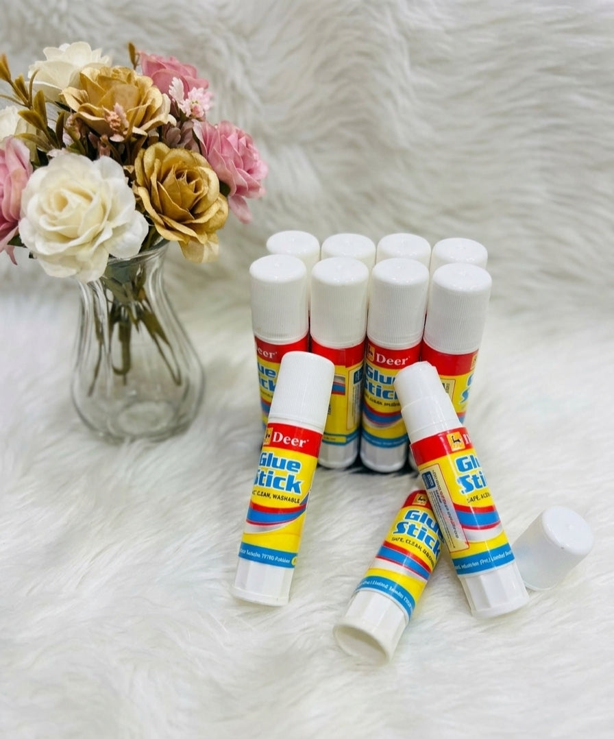 Deer Glue Stick Box – 12 Premium Washable Glue Sticks for School, Office & Craft