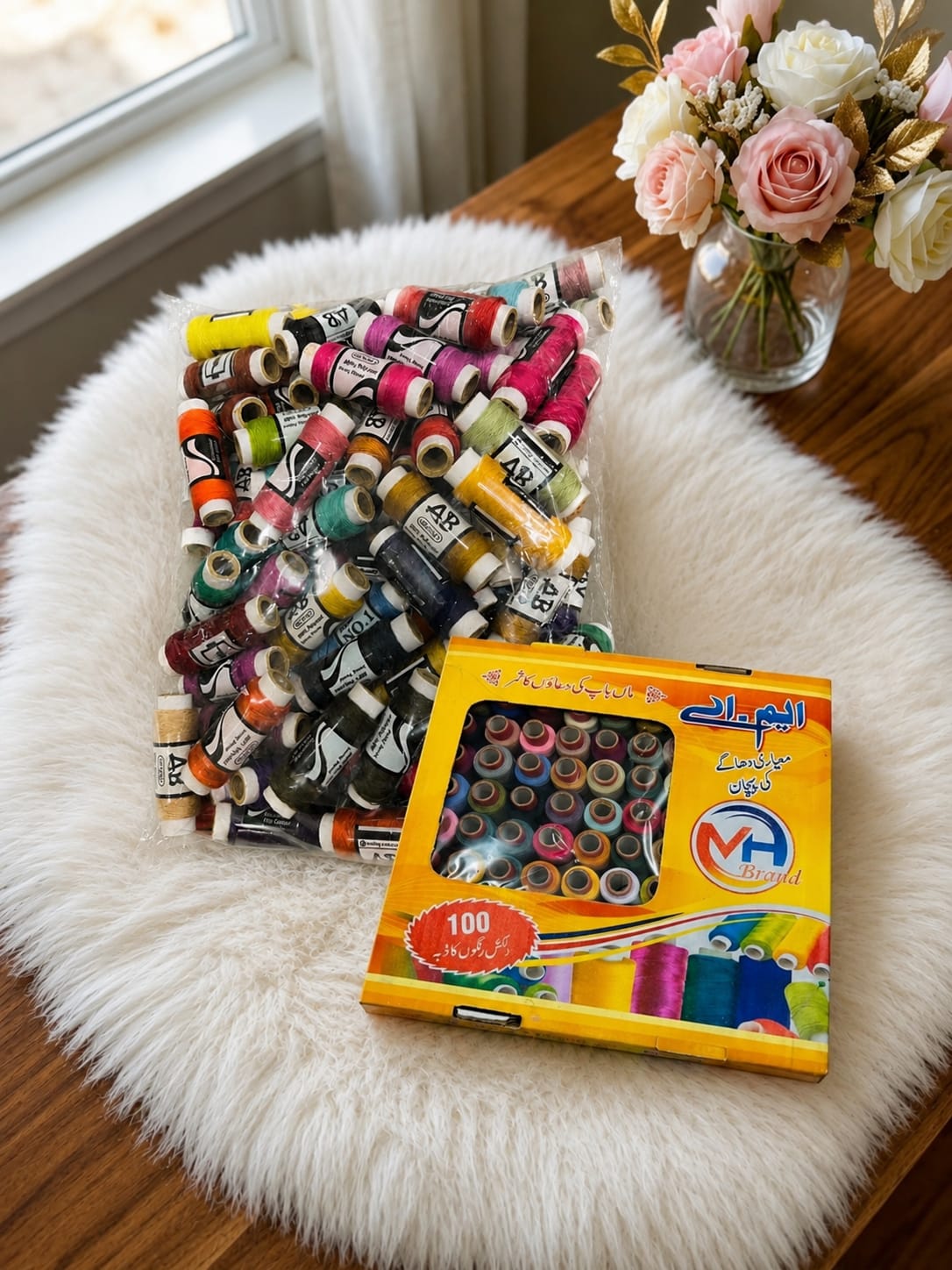 Mega Sewing Thread Bundle (100 Pcs Premium Box + Multi-Color Spool Pack Set) - Special Combo Offer