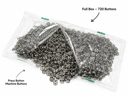 720 Pieces Snap Fastener Buttons Full Box Set