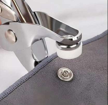 Heavy Duty Titch Button Attaching Plier with Lock & Open Design