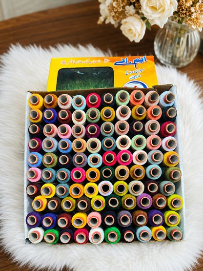 Mega Sewing Thread Bundle (100 Pcs Premium Box + Multi-Color Spool Pack Set) - Special Combo Offer