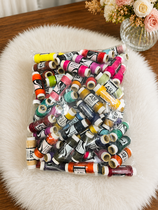 100 Pcs Mixed Color Sewing Thread Spools Multi Pack